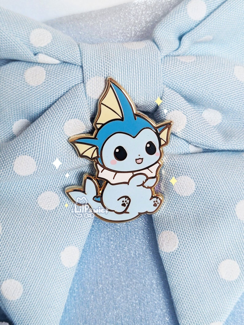 Vaporeon 1.5'' Gold-plated Hard Enamel Pin Baby Eeveelution Water Type