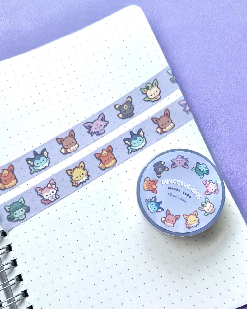 Eeveelutions Washi Tape - 1.5cm x 10m