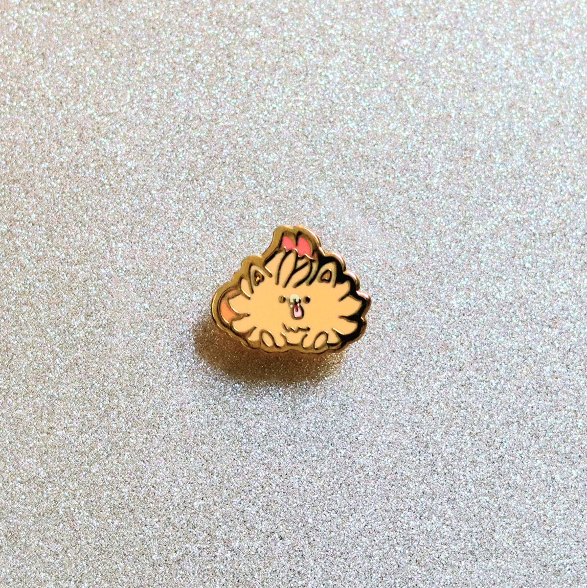 Pocket Fire Pom Mini Blob Enamel Pin