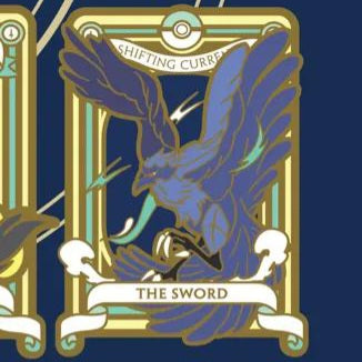 Pocket Corvid Knight Tarot Pin