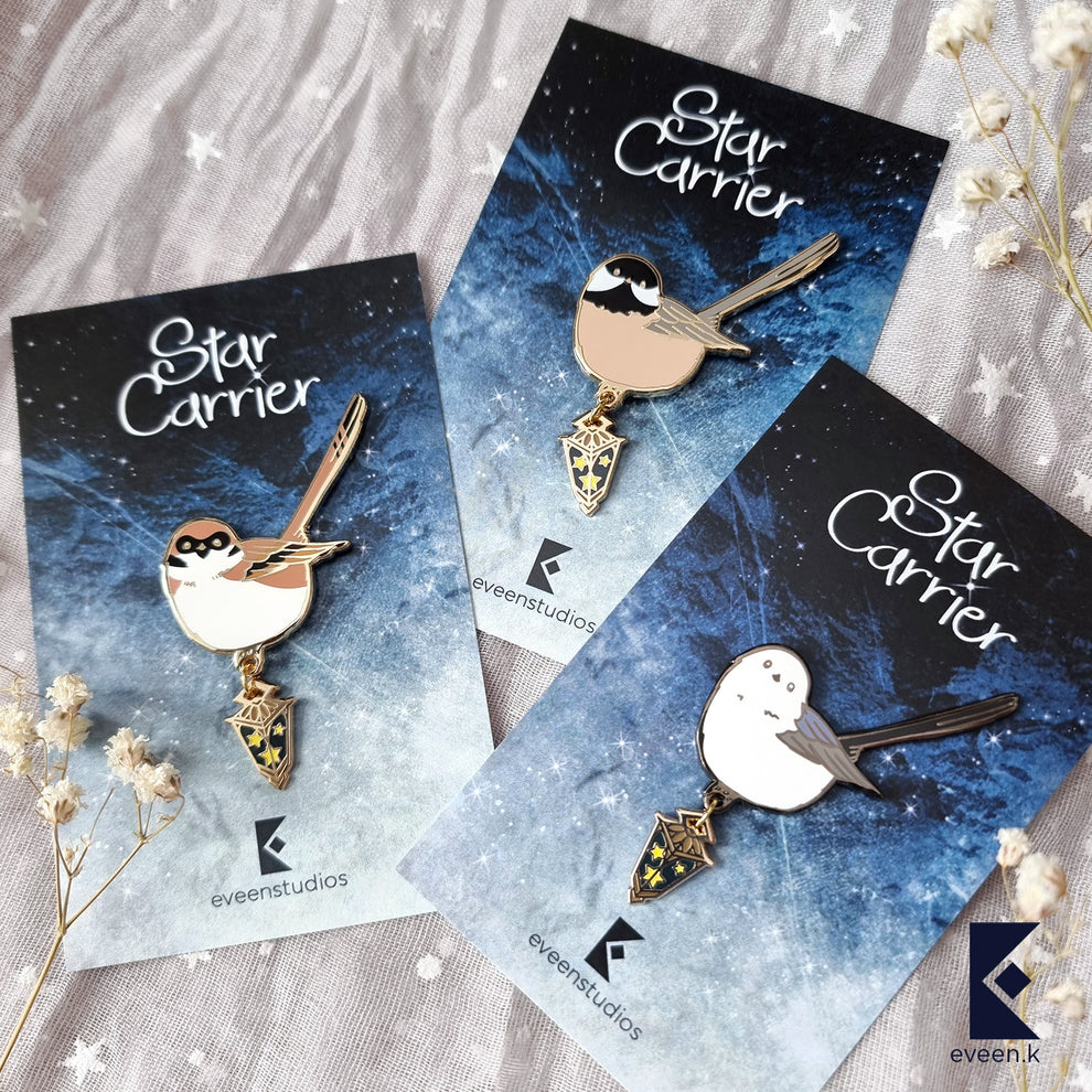 Bird Star Carrier Enamel Pin