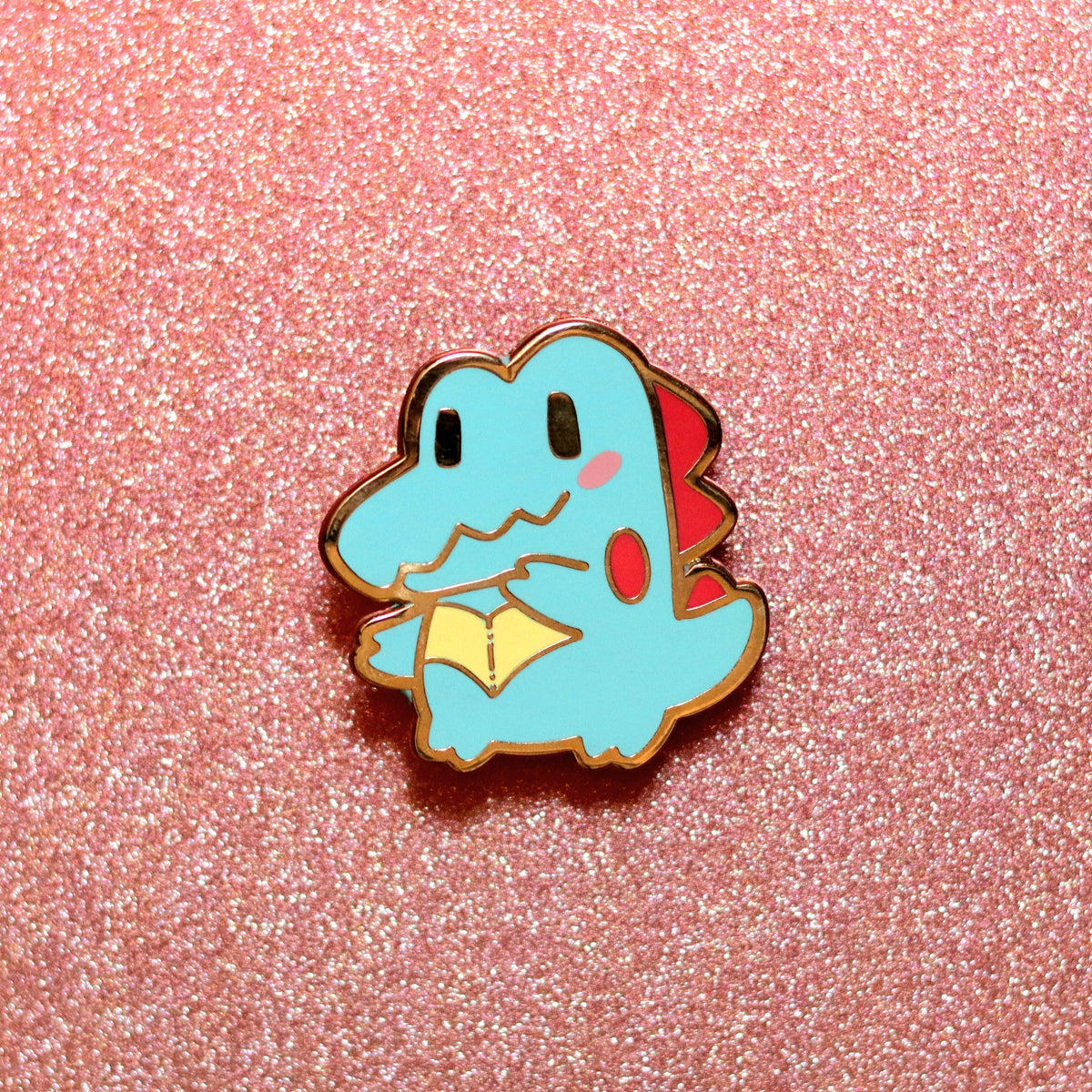 Pocket Starter Water Croc Enamel Pin