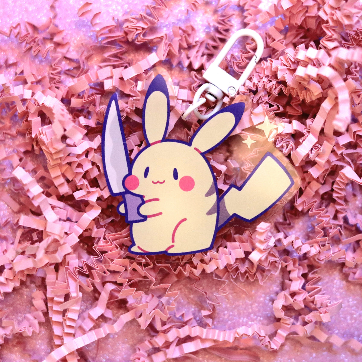 Pocket Pika Threat Acrylic Keychain