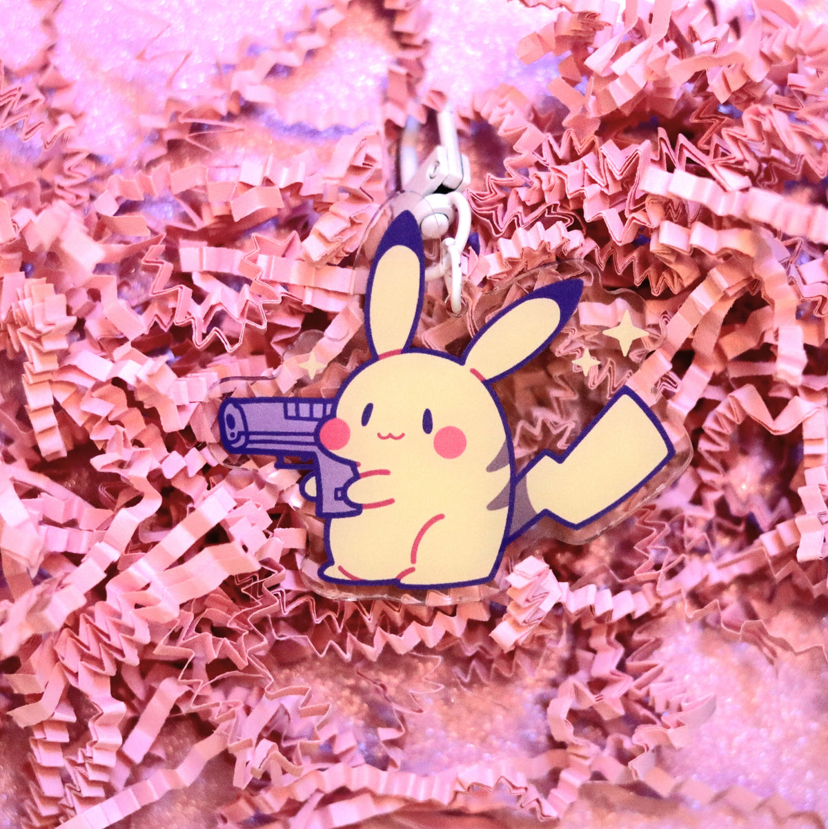Pocket Pika Danger Acrylic Keychain