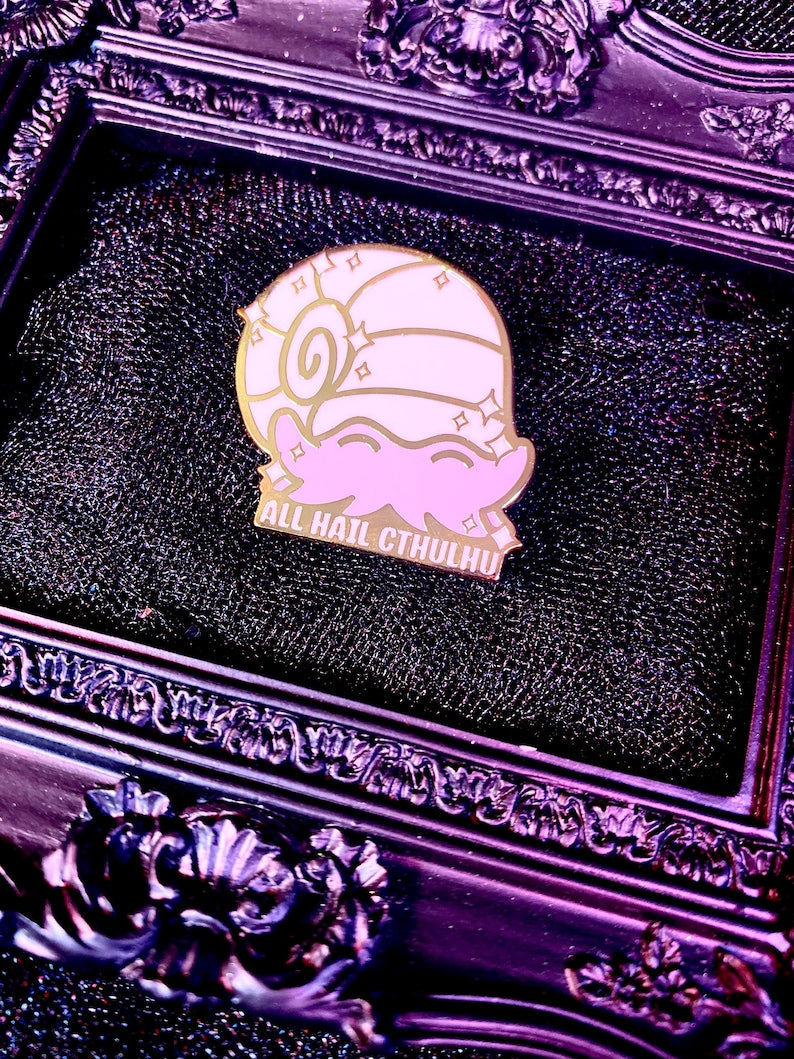 Shiny Omanyte Cthulhu Enamel Pin