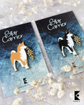 Shiba Inu Star Carrier Enamel Pin
