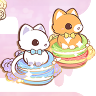 Short Hair Kitty Macaron