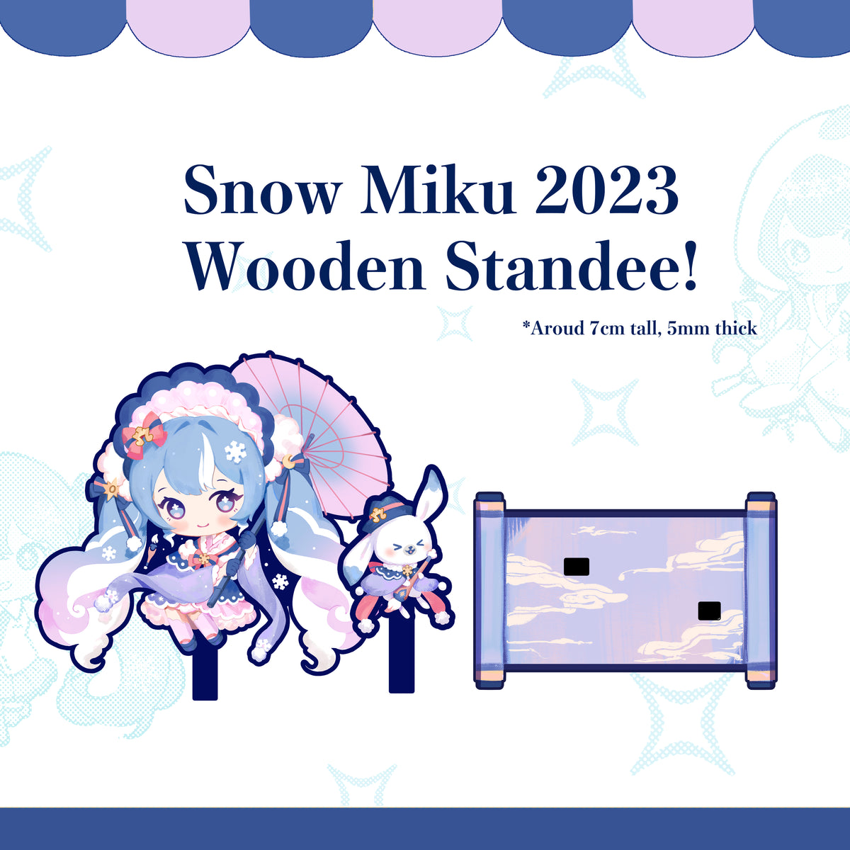 Virtual Idol Snow 2023 Sky Wooden Standee