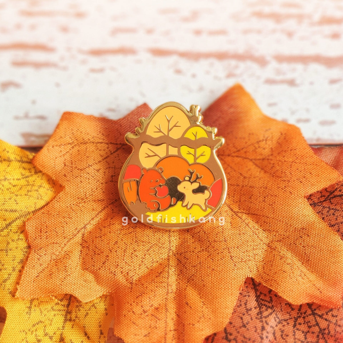 Tiny Earth Enamel Pin: Amber Grove