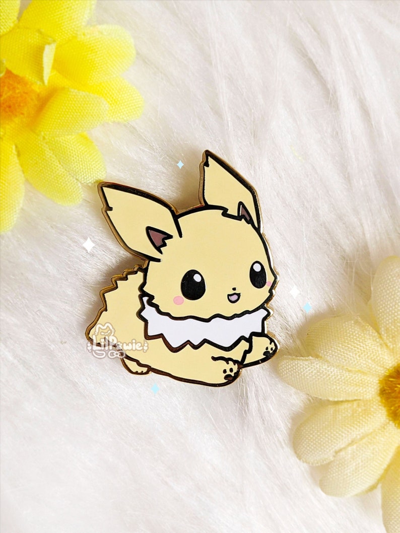 Jolteon 1.3'' Gold-plated Hard Enamel Pin Baby Eeveelution Electric Type