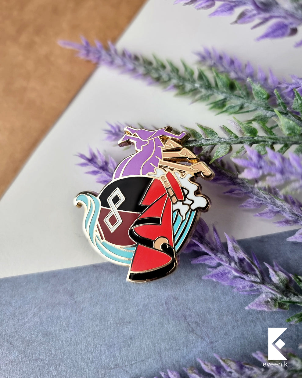 Beidou Genshin Emblem Enamel Pin