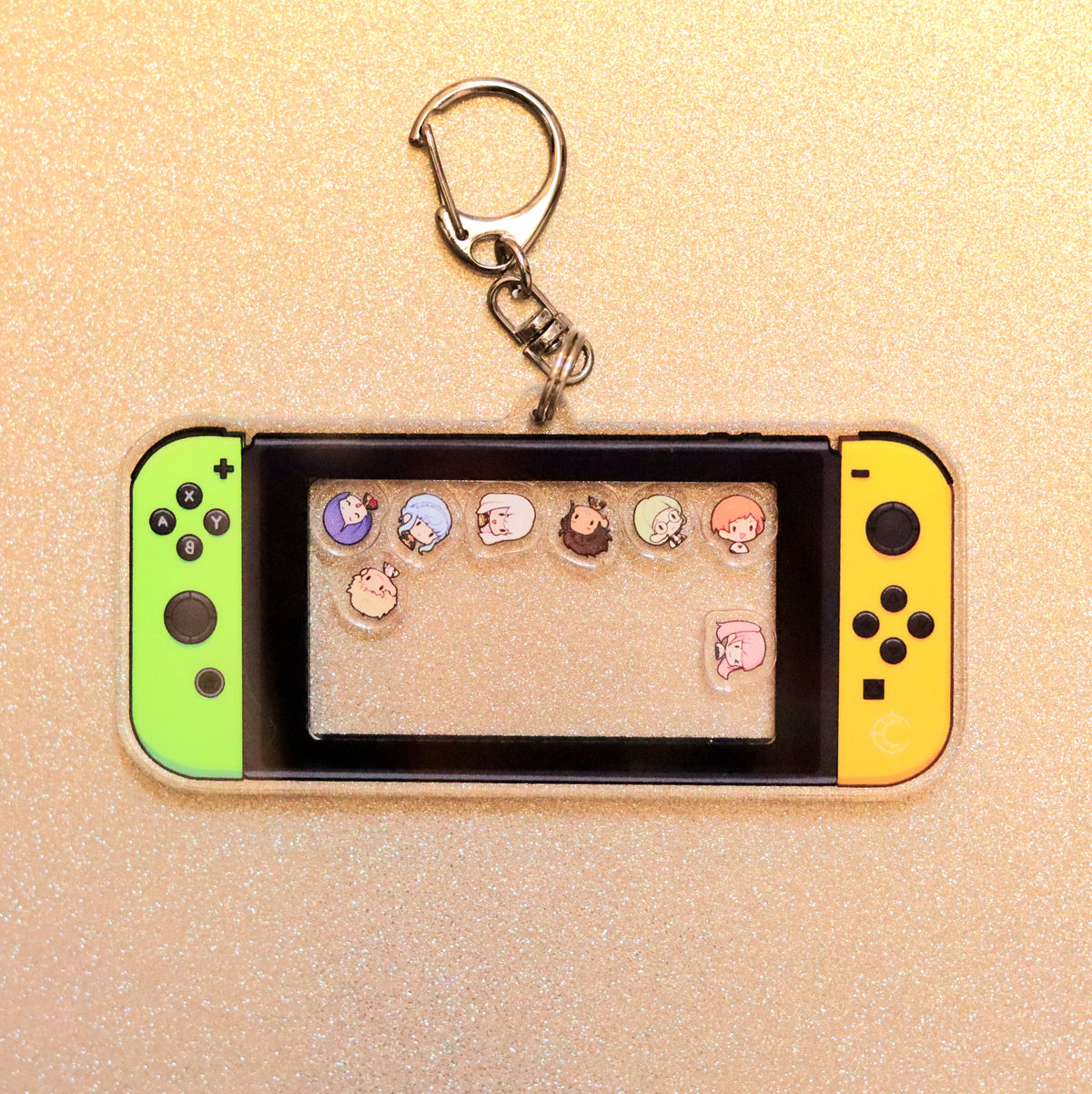 Emblem Deer Acrylic Shaker Keychain