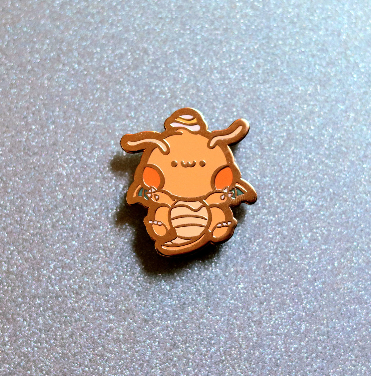 Pocket Utopia Orange Dragon Enamel Pin