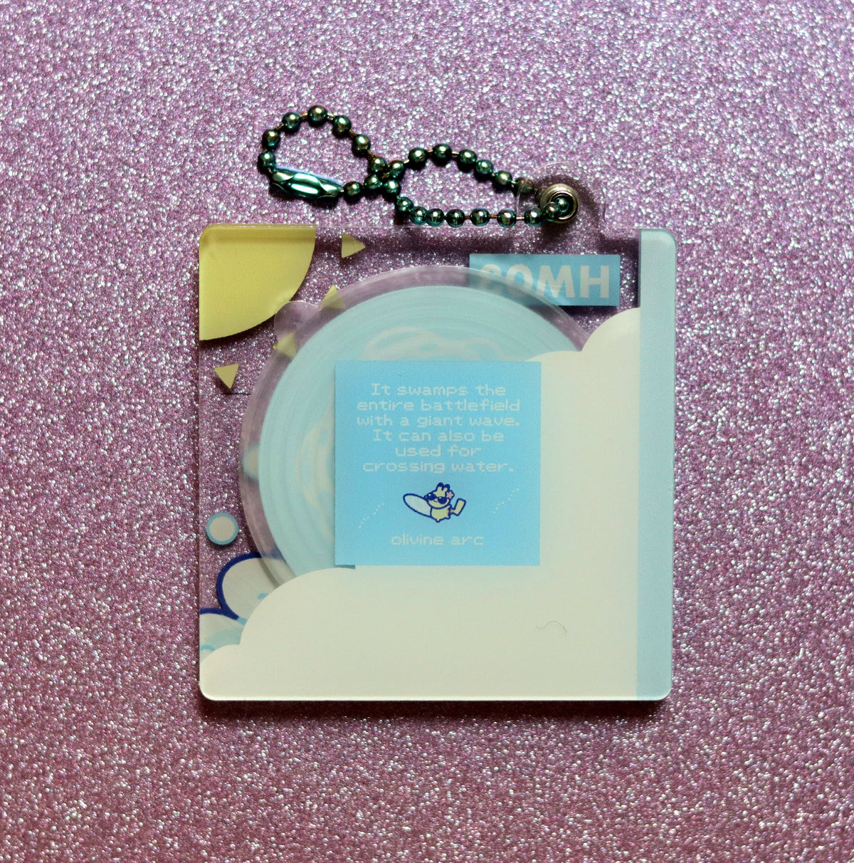Pocket Pika Surf Disc Acrylic Keychain