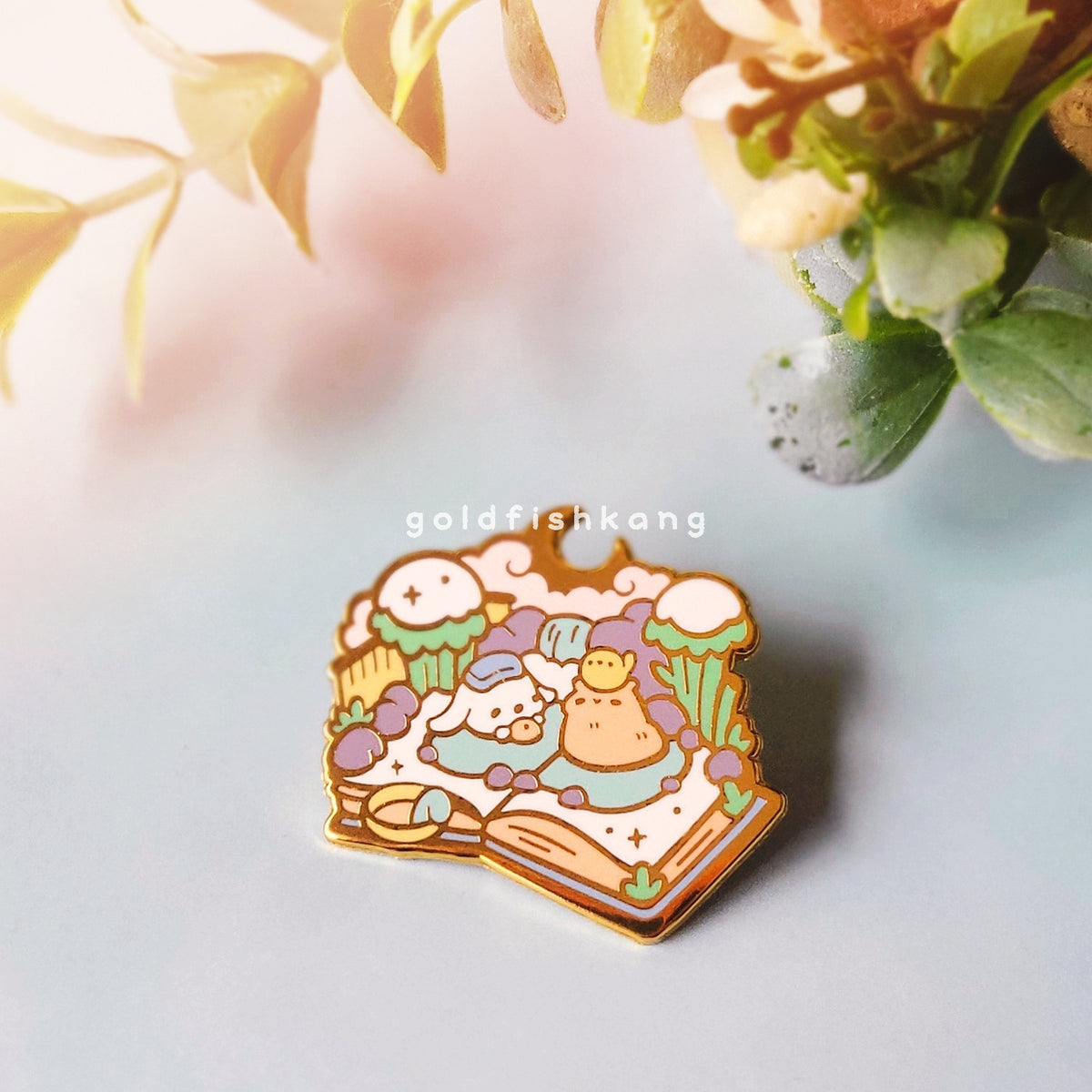 Story of Winter Enamel Pin: Hot Spring Holidays