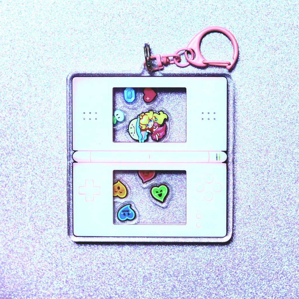 Pink Princess Acrylic Shaker Keychain