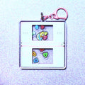Pink Princess Acrylic Shaker Keychain