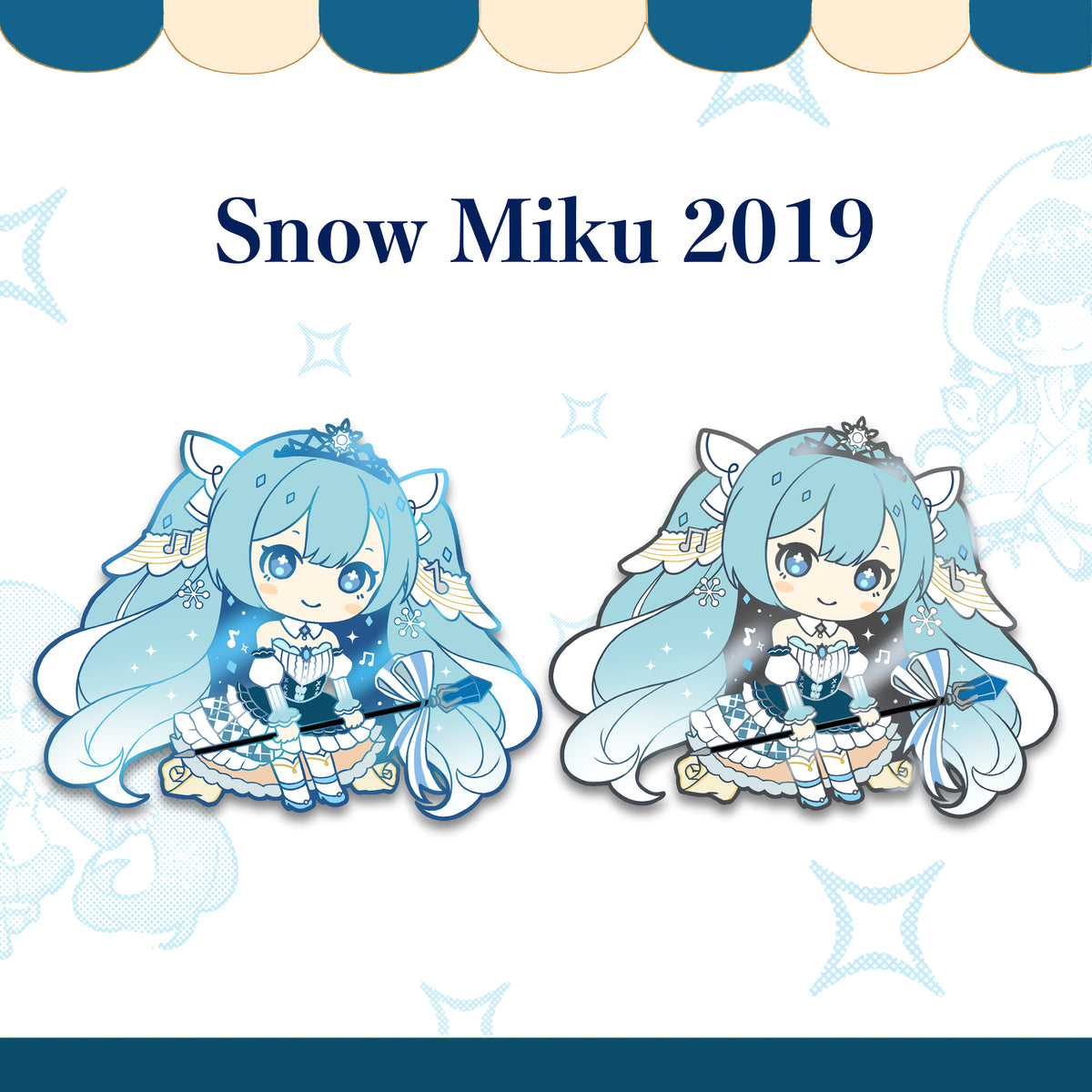 Virtual Idol Snow 2019 Princess Enamel Pin