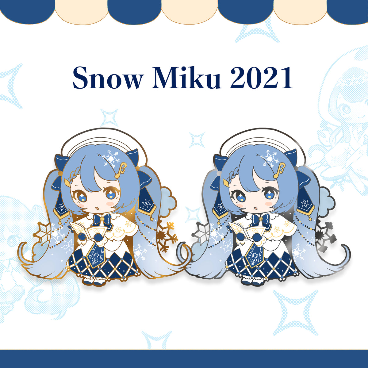 Virtual Idol Snow 2021 Choir Enamel Pin