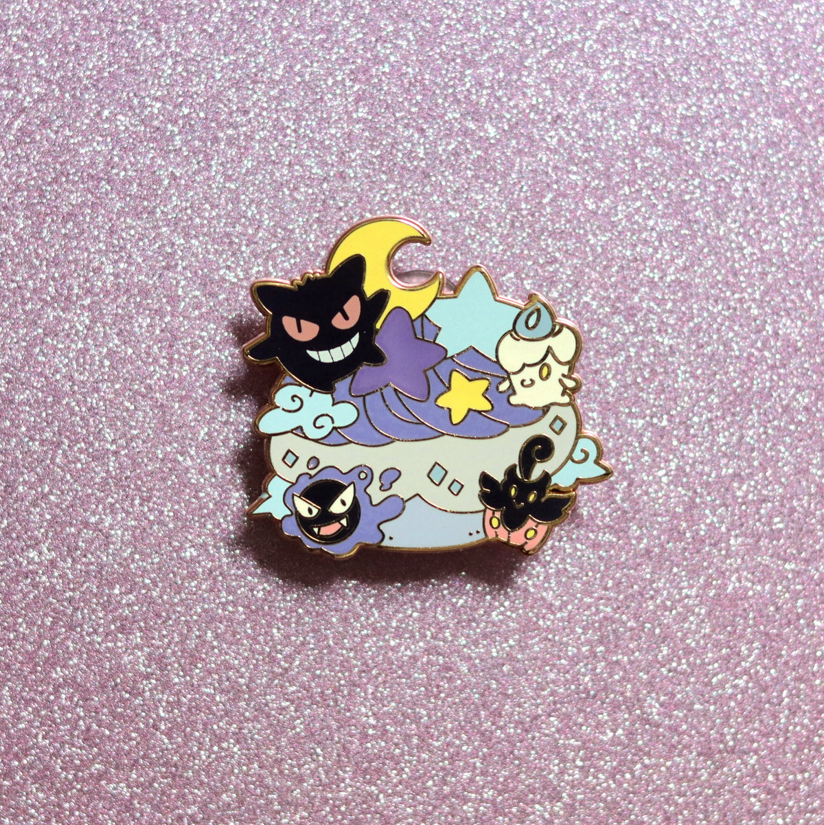Pocket Puff Haunt Enamel Pin
