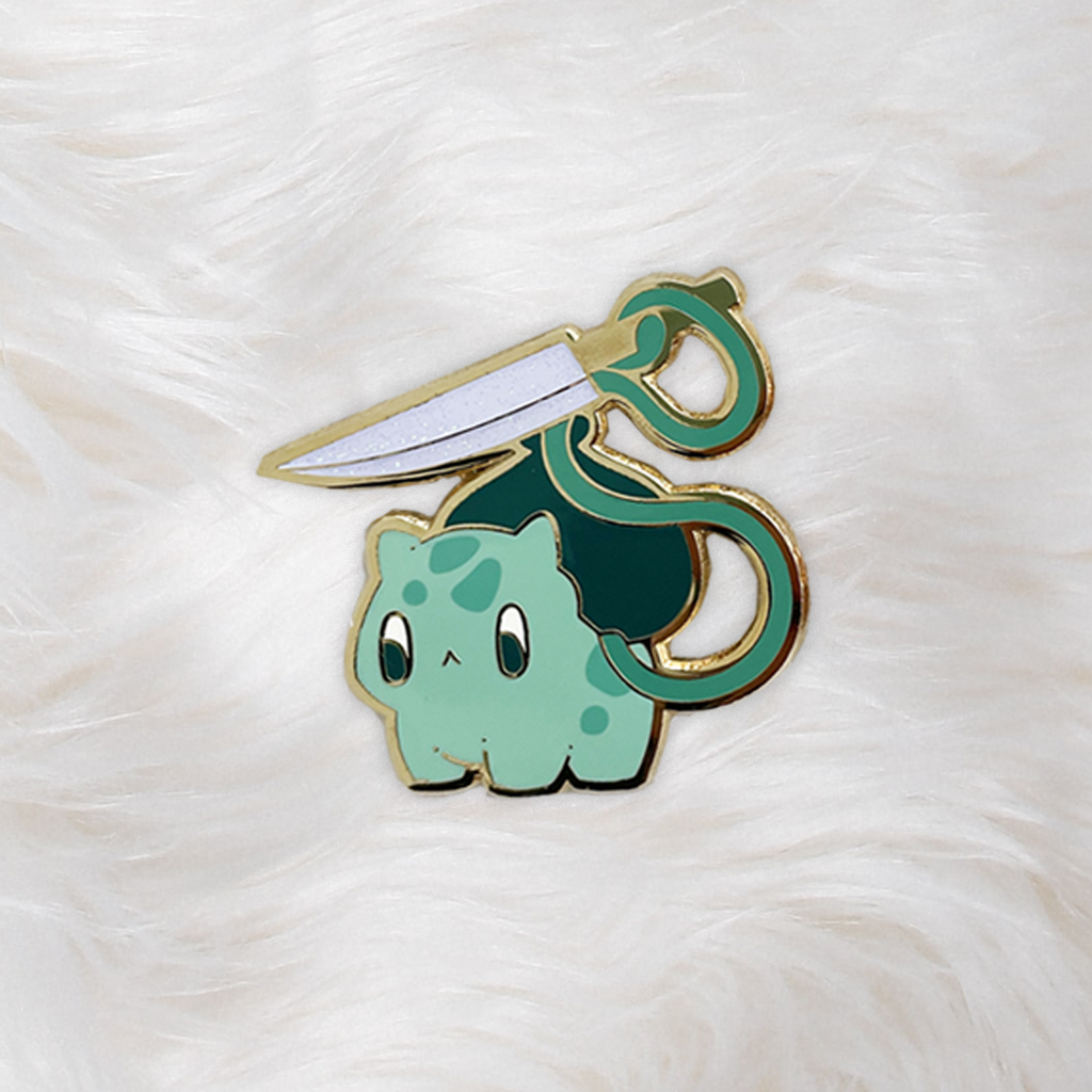 Knife Bulbasaur Pin