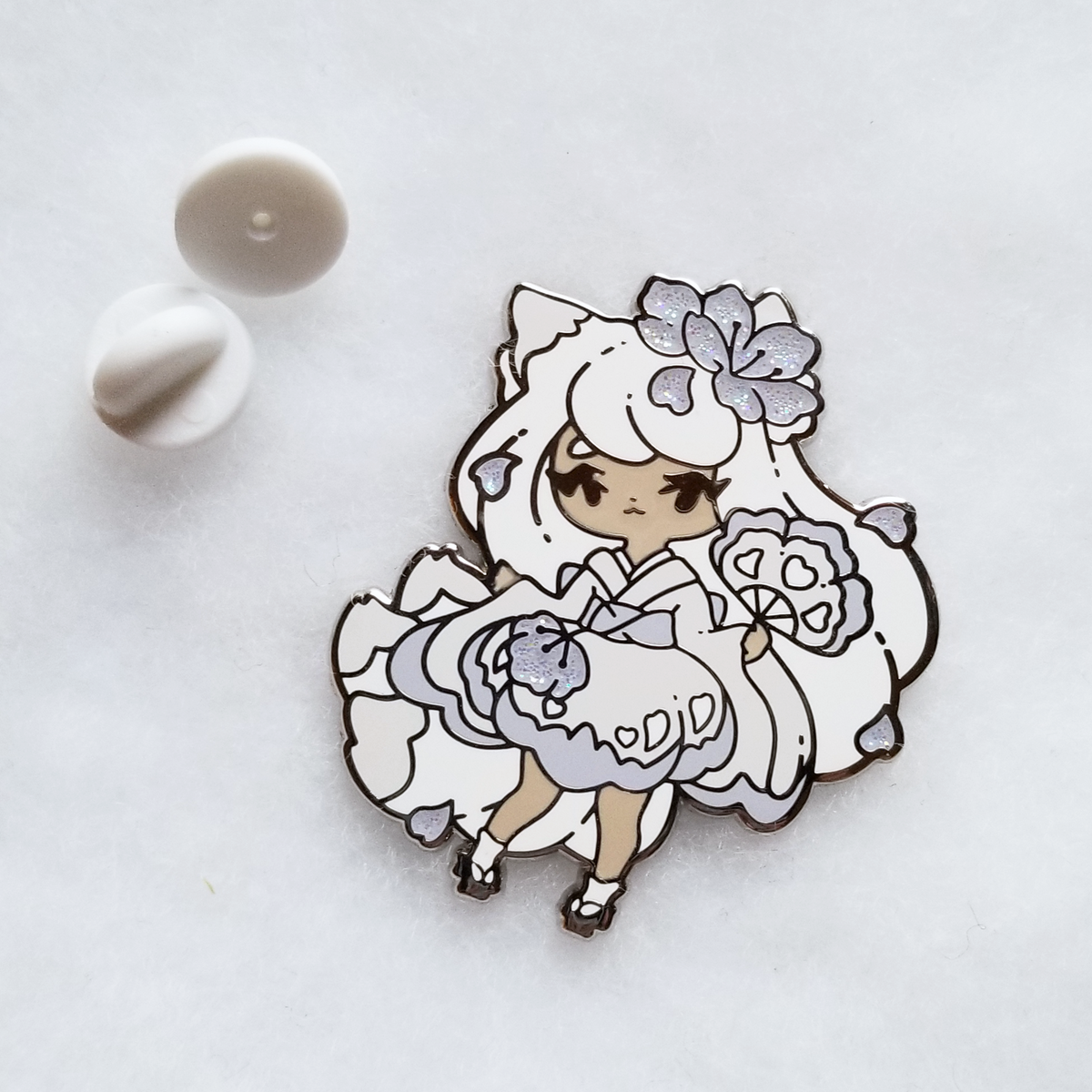 Winter Kitsune Pin - Limited Edition Recolor